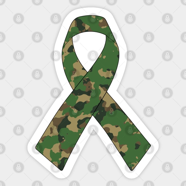 Camouflage Ribbon Sticker by DiegoCarvalho